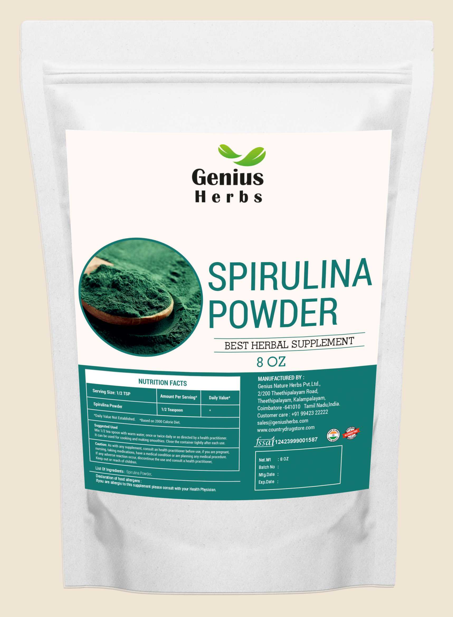 Spirulina Powder  Wholesale Manufacturer & Supplier in India